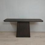 Sidetable met houten kolompoot | Maatwerk | Kleur opties, Nieuw, Ophalen of Verzenden, 25 tot 50 cm, Rechthoekig