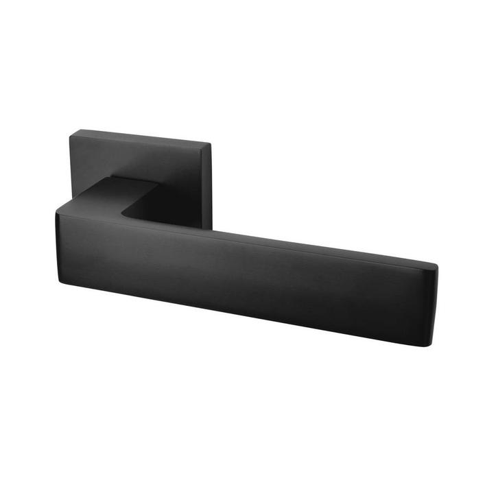 Geveerde deurklink Nova21 mat zwart op rozet - voor binne..., Doe-het-zelf en Verbouw, Hang- en Sluitwerk, Klink of Kruk, Nieuw