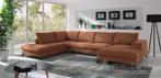U-Bankstel Stroe - loungebanken - Cognac, Huis en Inrichting, Banken | Sofa's en Chaises Longues, Nieuw, Stof