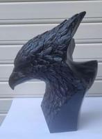 Obsidiaan Gravure - Hoogte: 24 cm - Breedte: 20 cm- 6 kg -