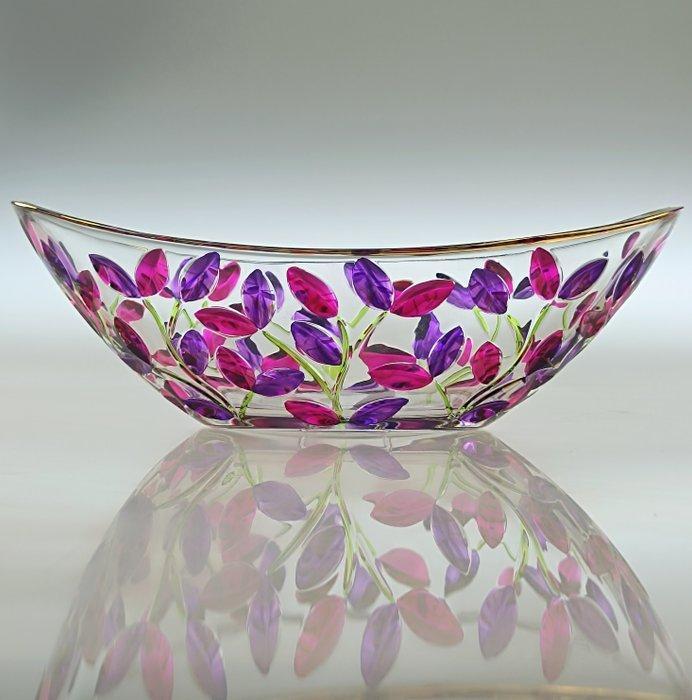 Secoloventesimo - Fruitschaal - Leaves gold n purple, Antiek en Kunst, Antiek | Meubels | Tafels