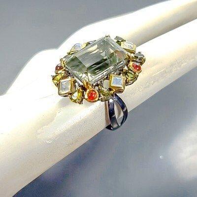 Zonder Minimumprijs - Ring 925 zilver zwart rhodinering -, Sieraden, Tassen en Uiterlijk, Ringen