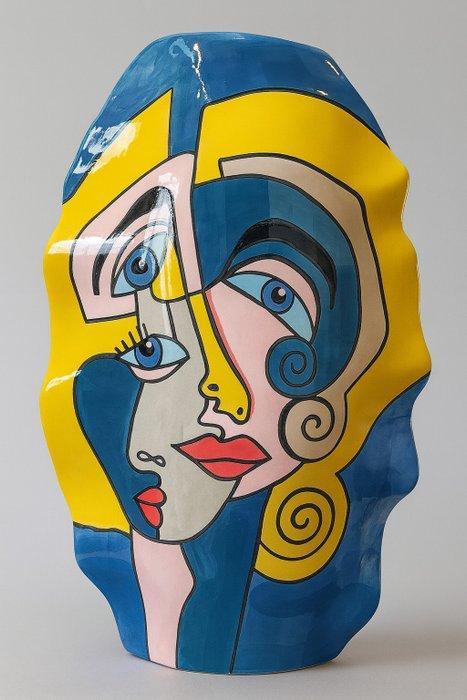 Ennio Simone - Vaas - kubistische - Picasso-stijl vaas, XL, Antiek en Kunst, Curiosa en Brocante