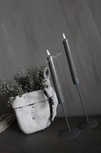 Vierkante stenen pot met haas Grey 25x20cm, Huis en Inrichting, Woonaccessoires | Vazen, Ophalen of Verzenden, Nieuw