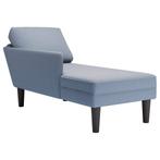 vidaXL Chaise longue met kussen corduroy stof blauw, Verzenden, Nieuw