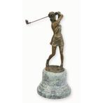 A BRONZE SCULPTURE OF A LADY GOLFER (Beeldjes - Decoratie), Verzenden