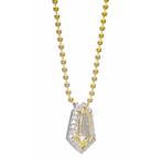 Ketting met hanger - 18 karaat Geel goud Diamant (Natuurlijk
