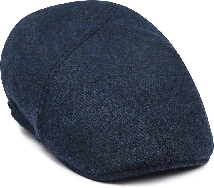 Suitable Flat Cap Wool Herringbone Navy maat one size Heren, Kleding | Heren, Hoeden en Petten, Nieuw, Verzenden
