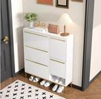 Grote Schoenenkast met 3 Kleppen – Zitsteun en Open Vakken, Huis en Inrichting, Kasten | Schoenenkasten, Verzenden, Nieuw