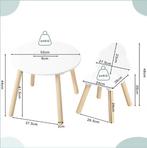 Kindertafel met 2 Stoelen – Wolk Rugleuning en Houten Poten, Verzenden, Nieuw