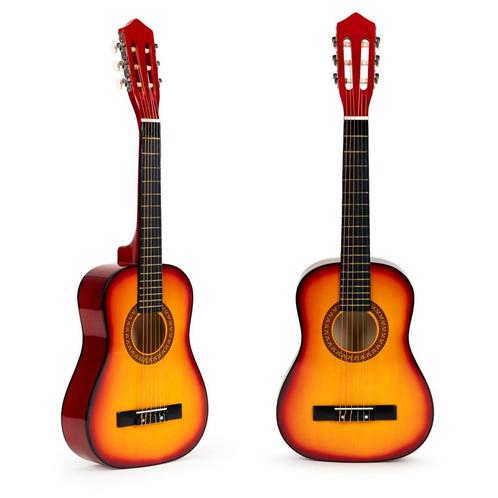 Kinder gitaar - akoestische gitaar - 76x28x7,5 cm - oranje, Kinderen en Baby's, Speelgoed | Overig, Nieuw, Ophalen of Verzenden