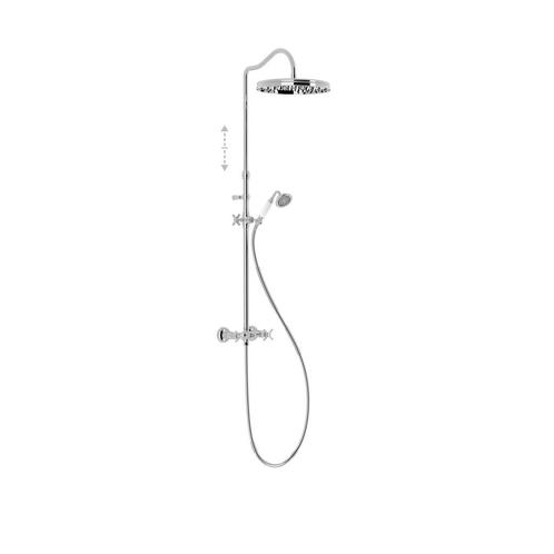 Doucheset Tres Classic Telescopische Glijstang Met Antikalk, Doe-het-zelf en Verbouw, Sanitair, Kraan, Nieuw, Chroom, Ophalen of Verzenden
