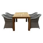 Chester Krista dining tuinset 180x95xH77,5 cm wit, Tuin en Terras, Ophalen of Verzenden, Nieuw