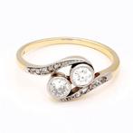 Ring - 14 karaat Geel goud -  0.20ct. tw. Diamant