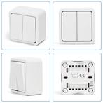 Serieschakelaar - Aigi Winy - Opbouw - Dubbel Schakelaar -, Doe-het-zelf en Verbouw, Elektra en Kabels, Ophalen of Verzenden, Nieuw