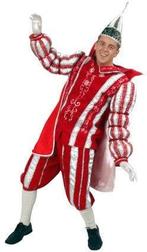 Prins Carnaval pak rood/wit, Nieuw, Ophalen of Verzenden