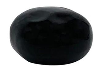 Knuffel steen Mini urn steen aluminium zwart glans