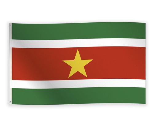 Surinaamse vlag 150x90cm, Hobby en Vrije tijd, Feestartikelen, Nieuw, Ophalen of Verzenden