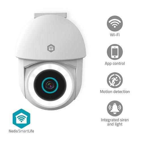 Nedis SmartLife PT Camera voor buiten met WiFi en, Doe-het-zelf en Verbouw, Alarmsystemen, Ophalen of Verzenden