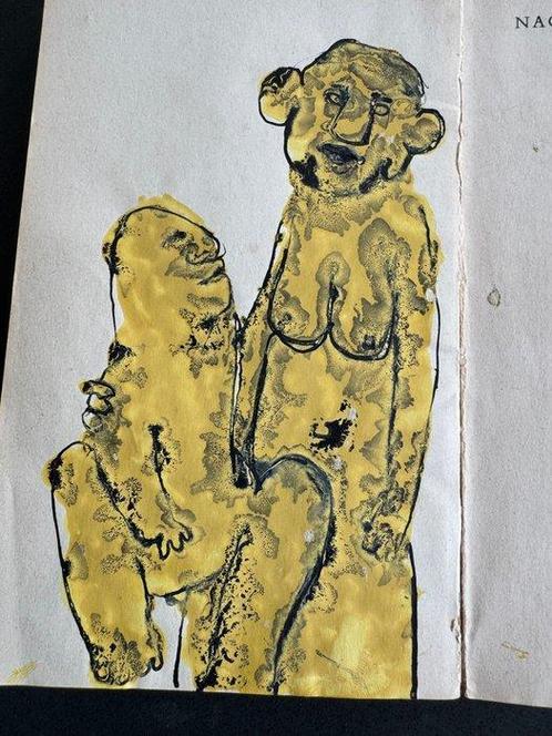 Herman Brood - Originele tekening van een 18-jarige Brood! -, Antiek en Kunst, Antiek | Boeken en Bijbels