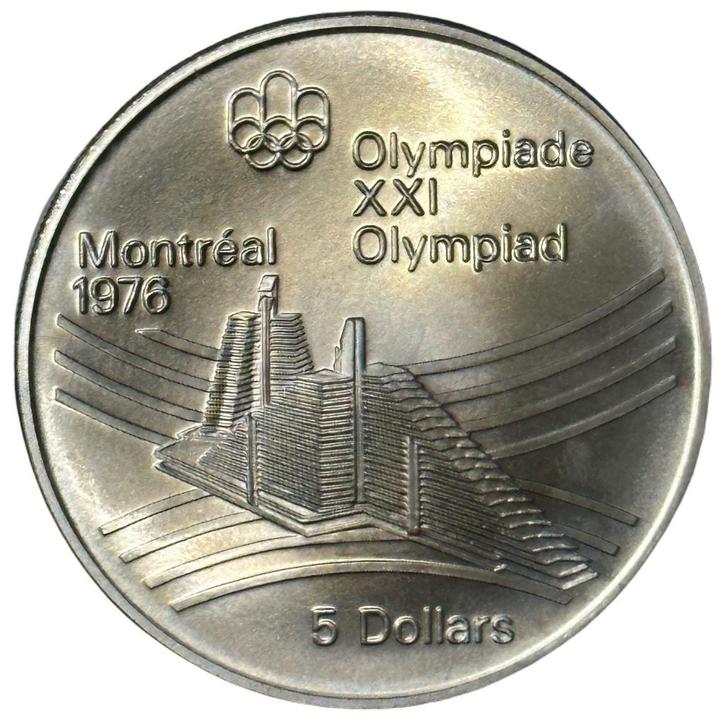 5 Dollars olympische-spelen 1976 Canada (diverse jaren), Postzegels en Munten, Munten | Amerika, Noord-Amerika, Losse munt, Zilver
