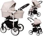 Baby Merc Q9 White/Beige Kinderwagen incl. Autostoel Q9/197C, Verzenden, Nieuw