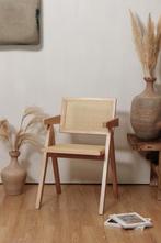 houten stoel - hoge kwaliteit - Jeanneret - Chandigarh, Huis en Inrichting, Stoelen, Riet of Rotan, Bruin, Verzenden, Nieuw