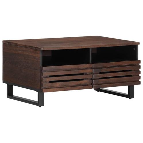 vidaXL Salontafel 80x55x40 cm massief mangohout bruin, Huis en Inrichting, Tafels | Salontafels, 50 tot 100 cm, Nieuw, Overige houtsoorten