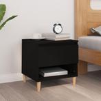 vidaXL Nachtkastje 50x46x50 cm bewerkt hout zwart, Verzenden, Nieuw, 45 tot 65 cm, Minder dan 55 cm