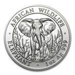 Somalische Olifant 1 oz 2004 (5.000 oplage), Postzegels en Munten, Munten | Afrika, Verzenden, Overige landen, Losse munt, Zilver