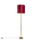 Vintage vloerlamp goud met rode kap 40 cm - Simplo, Huis en Inrichting, Lampen | Vloerlampen, Nieuw, Overige stijlen