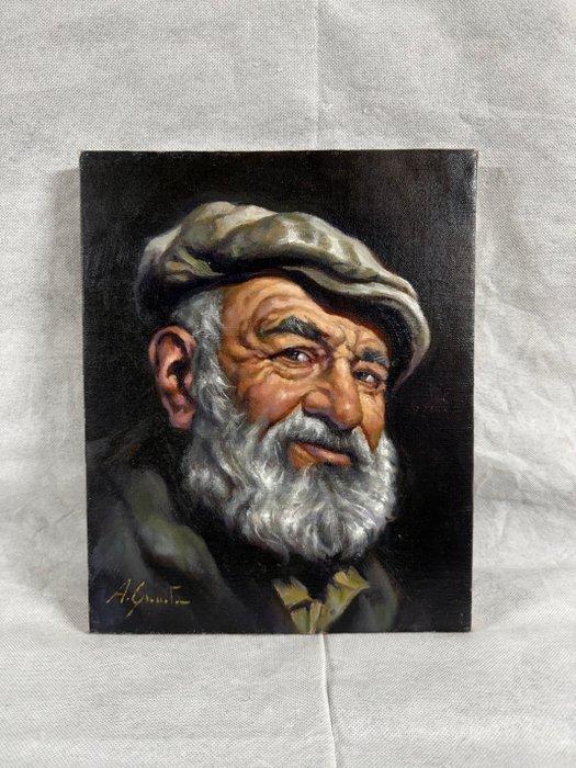 Alessandro Granata (1989) - Il Vecchio Saggio, Antiek en Kunst, Kunst | Schilderijen | Klassiek