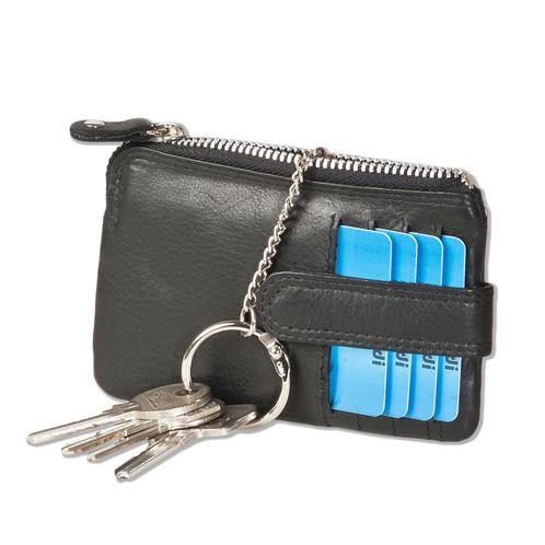Rimbaldi Leren Sleuteltasje mini Portemonnee Zwart, Sieraden, Tassen en Uiterlijk, Portemonnees, Zwart, Nieuw, Overige merken