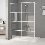 vidaXL Inloopdouchewand 140x195 cm transparant ESG-glas wit, Doe-het-zelf en Verbouw, Sanitair, Verzenden, Nieuw