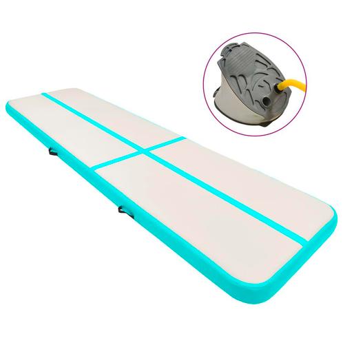 vidaXL Gymnastiekmat met pomp opblaasbaar 800x100x15 cm PVC, Sport en Fitness, Yoga en Pilates, Nieuw, Verzenden