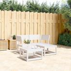 vidaXL 3-delige Loungeset massief grenenhout wit, Verzenden, Nieuw, 3 zitplaatsen, Loungeset