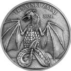 Kroatië. 6 Euro 2024 Trsat Dragon – 2 oz Silver Coin (.9999)