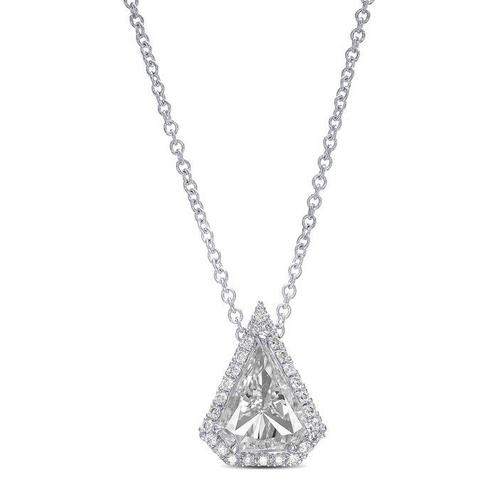 Ketting met hanger - 18 karaat Witgoud Diamant (Natuurlijk), Sieraden, Tassen en Uiterlijk, Antieke sieraden