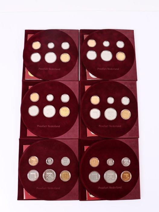 Nederland. Proofset Guldens 1996 / 2001 (Zonder, Postzegels en Munten, Munten | Nederland