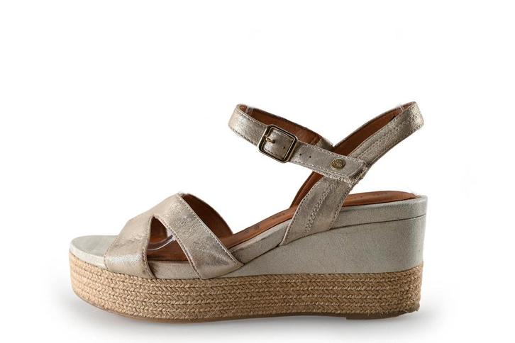 Manfield Espadrilles in maat 38 Goud | 10% korting, Kleding | Dames, Schoenen, Overige kleuren, Zo goed als nieuw, Verzenden