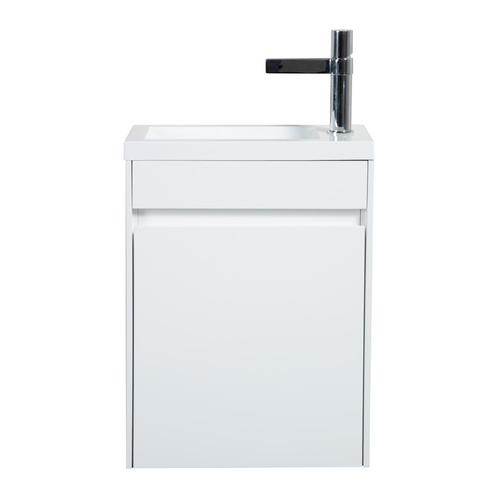 Fonteinmeubel Antonio 40cm hoogglans wit met mat witte, Doe-het-zelf en Verbouw, Sanitair, Verzenden