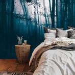 Profhome 399091-GU Fotobehang woud mat blauw zwart 3,71 m x, Huis en Inrichting, Verzenden