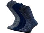 6 paar Noorse wollen sokken -  Blauw Mix