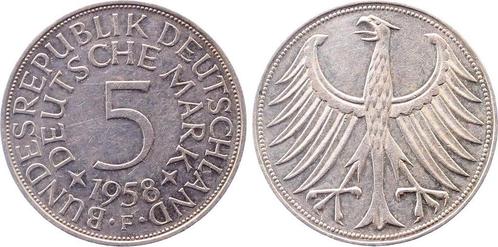 Duitsland 5 duitse Mark 1958 F ss/vz J 387 ss / vz 5 Dm z..., Postzegels en Munten, Munten | Europa | Niet-Euromunten, Verzenden