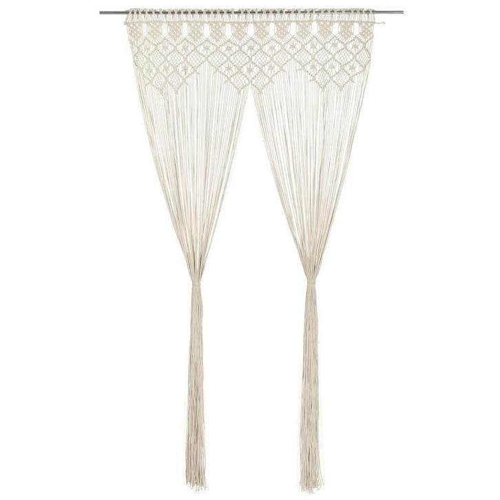 Katoen Macrame Gordijn 140x240 | OP = OP | 55%!, Antiek en Kunst, Antiek | Woonaccessoires, Ophalen of Verzenden