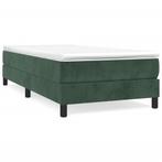 Donkergroen Fluweel Bed 100x200 | Tweedekansje (bedframe), Huis en Inrichting, 100 cm, Eenpersoons, Nieuw, Ophalen of Verzenden