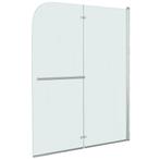 vidaXL Douchewand inklapbaar 2 panelen 120x140 cm ESG, Doe-het-zelf en Verbouw, Sanitair, Verzenden, Nieuw