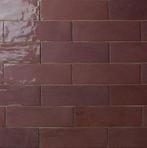 Handvorm wandtegel river 6,5x20 juneberry bruin glans, Ophalen, Nieuw, 10 m² of meer, Wandtegels