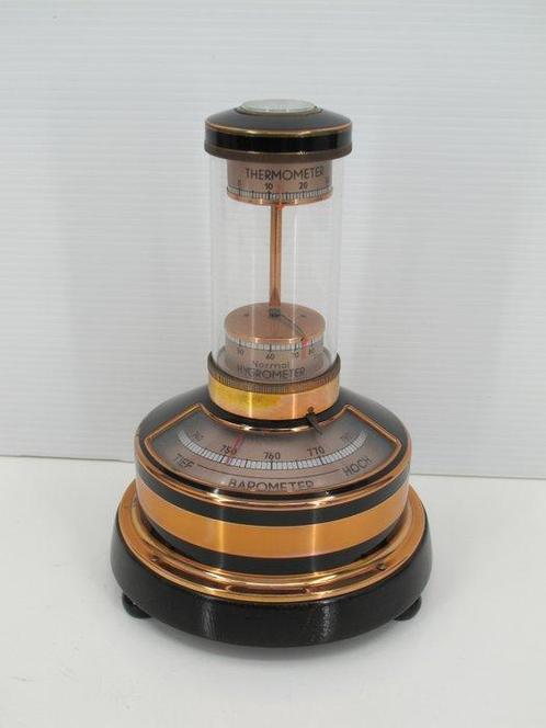 Lufft Weerschild - Glas, Hout, Koper, Messing, Metaal -, Antiek en Kunst, Curiosa en Brocante
