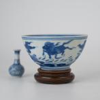 Schaal/kom - Blauw en wit - Porselein - Jiajing Mark and, Antiek en Kunst